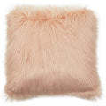 Mongolian Faux Fur Pink Square Cushion