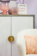 Mongolian Faux Fur Pink Rectangular Cushion