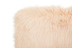 Mongolian Faux Fur Pink Rectangular Cushion