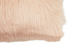 Mongolian Faux Fur Pink Rectangular Cushion