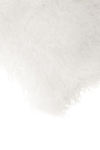 Real Mongolian Fur White Square Cushion