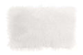White Mongolian Fur Rectangular Cushion