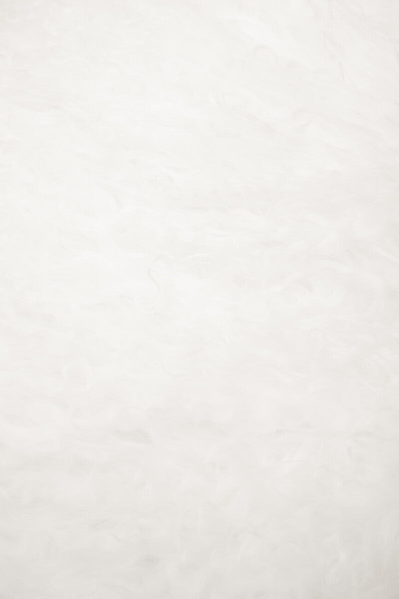 White Mongolian Fur Rectangular Cushion