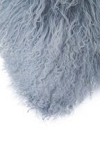 Real Mongolian Fur Grey Square Cushion