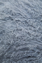 Real Mongolian Fur Grey Square Cushion