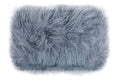 Real Mongolian Fur Grey Rectangular Cushion
