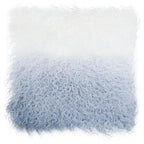 Real Mongolian Fur Grey Ombre Square Cushion
