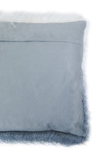 Real Mongolian Fur Grey Ombre Square Cushion