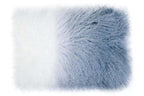 Real Mongolian Fur Grey Ombre Rectangular Cushion