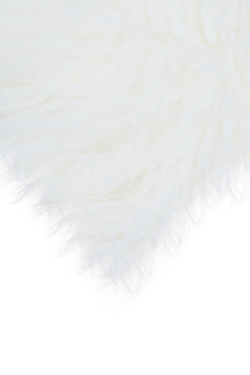 Navy Blue Rectangular Faux Fur Cushion
