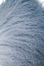 Real Mongolian Fur Grey Ombre Rectangular Cushion