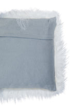Real Mongolian Fur Grey Ombre Rectangular Cushion