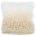 Real Mongolian Fur Natural Ombre Square Cushion