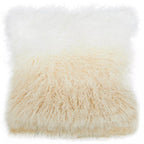 Real Mongolian Fur Natural Ombre Square Cushion