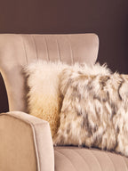 Real Mongolian Fur Natural Ombre Square Cushion