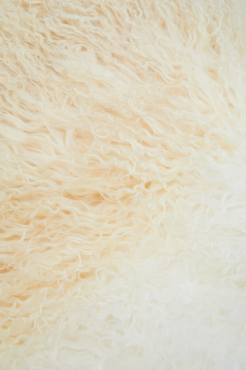 Real Mongolian Fur Natural Ombre Square Cushion