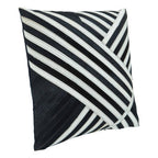 Black and White Hair on Leather Cushion