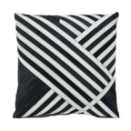 Black and White Hair on Leather Cushion
