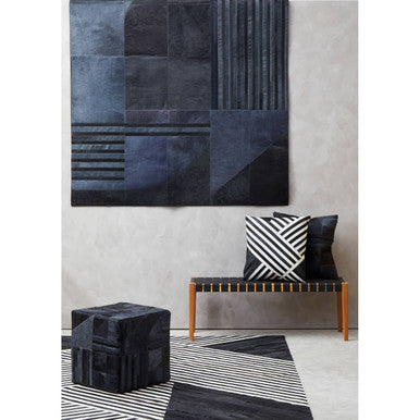 Black and White Hair on Leather Cushion
