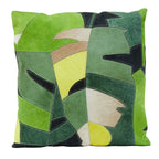 Botanical Hair on Leather Cushion