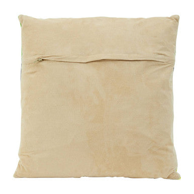 Botanical Hair on Leather Cushion