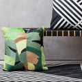 Botanical Hair on Leather Cushion