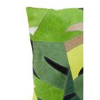Botanical Hair on Leather Cushion