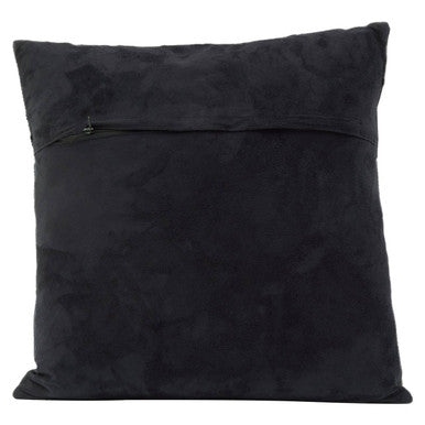 Black And Grey Hair on Leather Cushion
