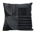 Black And Grey Hair on Leather Cushion