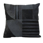 Black And Grey Hair on Leather Cushion