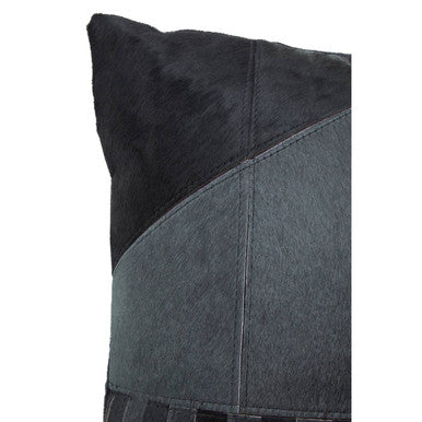 Black And Grey Hair on Leather Cushion