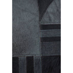 Black And Grey Hair on Leather Cushion