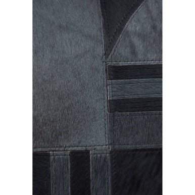 Black And Grey Hair on Leather Cushion