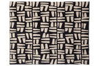 Natural and Black Throw