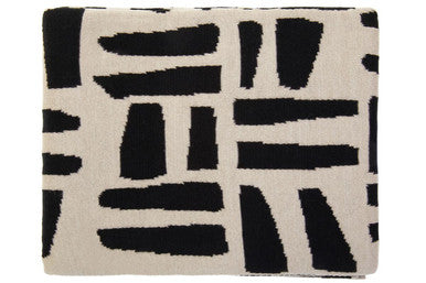 Natural and Black Throw