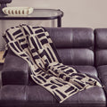 Natural and Black Throw