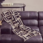 Natural and Black Throw
