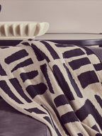 Natural and Black Throw