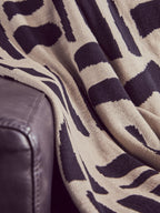 Natural and Black Throw