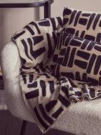 Natural and Black Throw