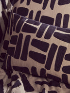 Natural and Black Throw