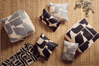 Natural and Black Throw