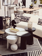 Natural and Black Throw