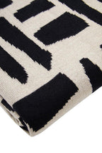 Natural and Black Throw