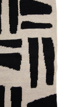 Natural and Black Throw