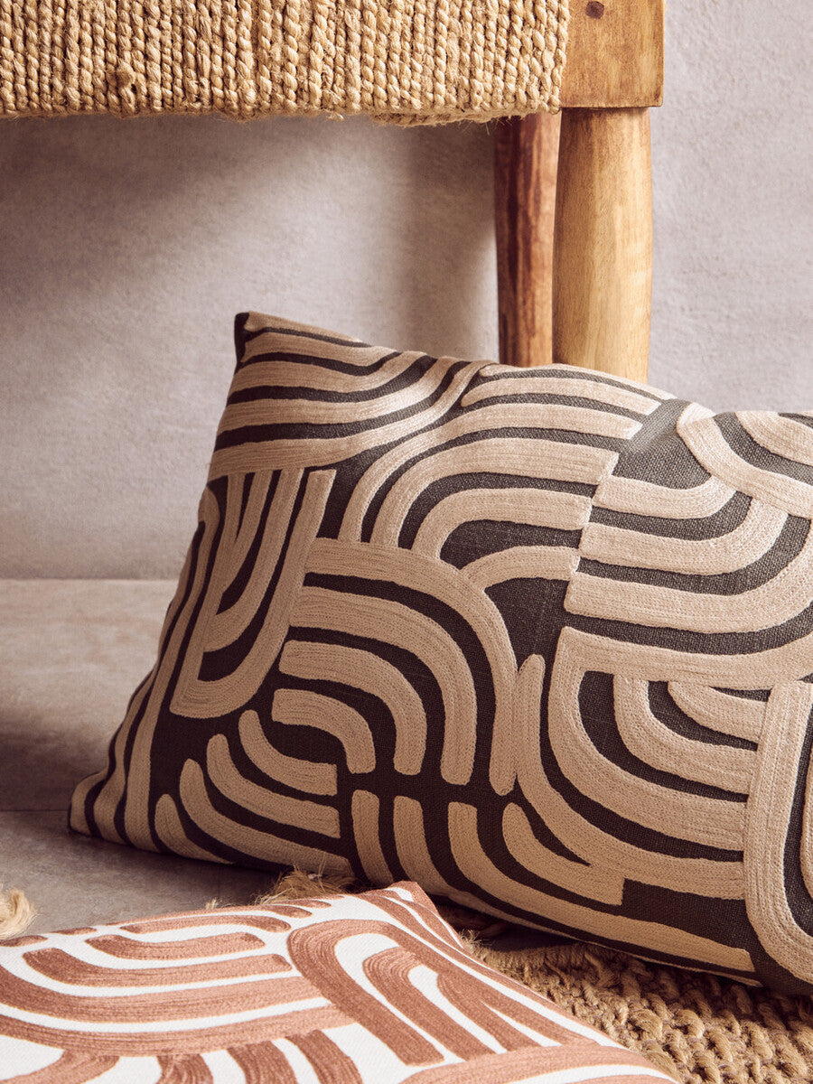 Natural and Terracotta Cushion