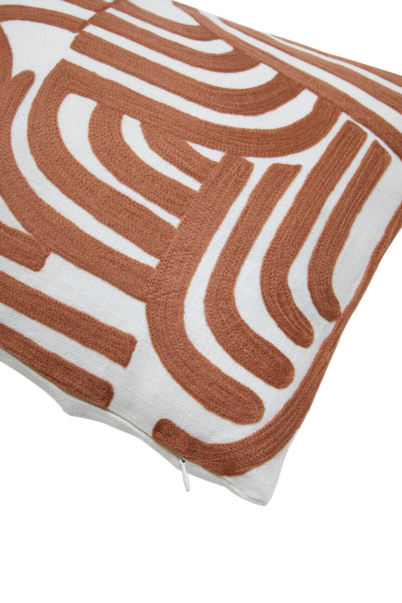 Natural and Terracotta Cushion
