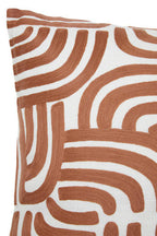 Natural And Terracotta Square Cushion