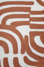 Natural And Terracotta Square Cushion