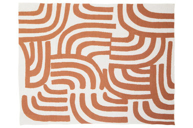 Natural and Terracotta Throw
